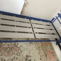 تخت خواب فلزی تک نفره با تشک طبی