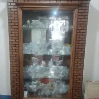 بوفه کمد کنسول ویترین بازسازی بوفه چوبی  شیشه ای