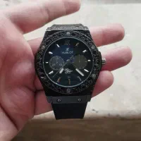 ساعت هابلوت حکاکی شده بند پروانه ای تک موتوره سالم