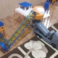 ماکت بچینگ بتن اماده میکسر اهنی