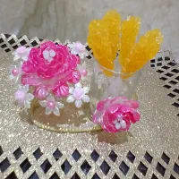 جا نباتی و گل کنار سینی