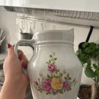 دیس گل سرخی و پارچ گل سرخی|کلکسیون اشیاء عتیقه|تهران, صادقیه|دیوار