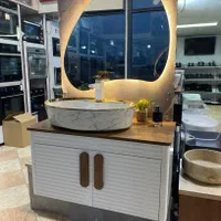 حراج/تولید روشویی کابینتی مدل ۸۰ سفید برند لومانی