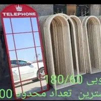 آینه قدی چوبی ساده. دفرمه .پنجره ای. پایه دار|آینه|چهاردانگه (تهران), |دیوار