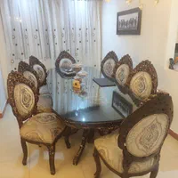 مبل استیل ۹ نفره و ناهار خوری ۱۰ نفره چوب گردو|مبلمان خانگی و میز عسلی|تهران, دریاچه شهدای خلیج فارس|دیوار