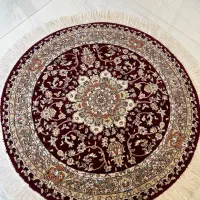 قالیچه گرد با قطر یک متر قرمز ترند