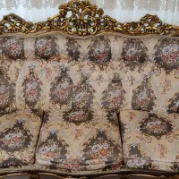 مبل استیل ۹ نفره سالم به همراه عسلی و جلو مبلی|مبلمان خانگی و میز عسلی|سلمان‌شهر, |دیوار