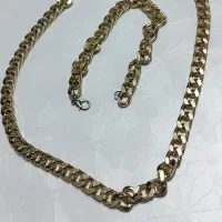 گردنبند و دستبند مردانه طلایی