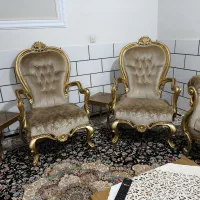 مبلمان سلطنتی 7 نفره|مبلمان خانگی و میز عسلی|الیگودرز, |دیوار