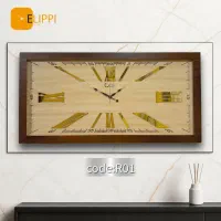 ساعت دیواری مستطیل چوبی