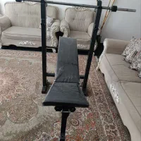 میز پرس با میل هالتر ودمبل و وزنه