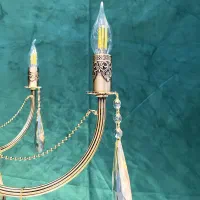 لوستر سنگی گلدن بلک ۱۶شعله رونیکا قلاف طرحدار|لوستر و چراغ آویز|تهران, نعمت‌آباد|دیوار