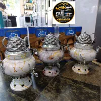 سماور گازی آیلار طرح سنگی ارسال کتری قوری