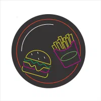 تابلو نئون طرح پیتزا و ساندویچ|ریسه و چراغ تزئینی|کرمان, |دیوار