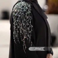 مانتو عبایی مجلسی زنانه مشکی کد baano2026