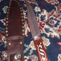 چاقو استیل امریکایی دسته برنج کاری شده