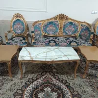 مبلمان سلطنتی ۱۵نفره کاملا سالم چوب گردو|مبلمان خانگی و میز عسلی|قزوین, |دیوار