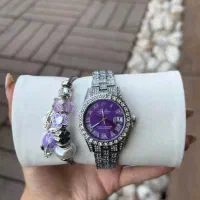 ست ساعت ‌و دستبند استیل زنانه