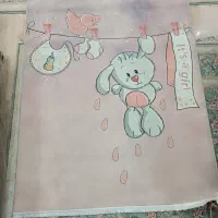 فرش ماشینی اتاق کودک دخترانه ۴متری