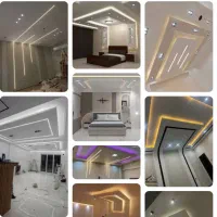 اجرای کناف نقاشی کابینت لاینوری نورمخفی گچ کاری|خدمات پیشه و مهارت|مشهد, وکیل‌آباد|دیوار