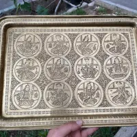 سینی برنجی قدیمی