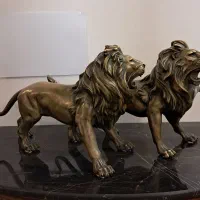 مجسمه برنزی شیر|مجسمه، تندیس، ماکت|مرند, |دیوار
