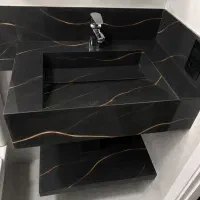 سنگ روشویی مشکی مدرن