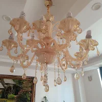 لوستر ۱۲شاخه کریستال کامل و سالم|لوستر و چراغ آویز|فردیس, فرامرزیه|دیوار