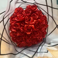 گل رز روبانی|گل مصنوعی|الوند, |دیوار