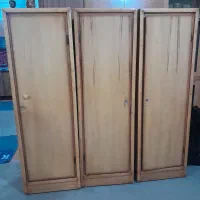 سه عدد کمد تکی چوب راش رنگ طبیعی