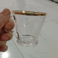 استکان سالم لبه طلا