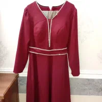 پیراهن مجلسی زرشکی سایز ۵۰