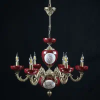 لوستر۸شاخه ۱۶ روشنایی|لوستر و چراغ آویز|گلستان (تهران), |دیوار