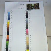 نخ و نقشه دو کلبه منظره آماده بافت تابلودستباف|تابلو فرش|رباط‌کریم, رباط‌کریم|دیوار