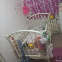 تخت کودک نوزاد کنار مادر بهمراه تشک فنردار