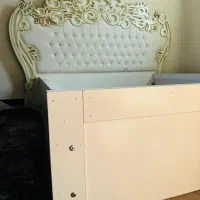 سرویس خواب با بوفه مدل الماس لاکچری چوب و چرم|تخت و سرویس خواب|اهواز, زیتون کارمندی|دیوار