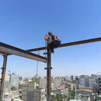 جوشکار سیار اسکلت،پله سقف‌شیب‌دار،ورق