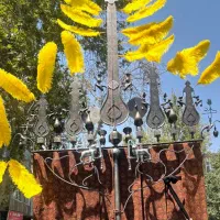 علامت چوب بلند طلا نقره کوب