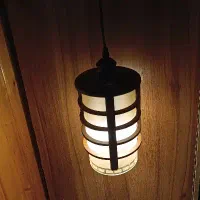 لوستر سه شعله چوبی