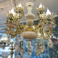 لوستر چینی برنزی ده شعله (قیمت واقعی)