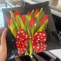 ست ۷پارچه آرکوفام شیشه ای طرح گل لاله