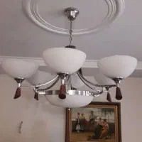 لوستر ۶حباب و۹ شعله همراه حباب یدک ولوستر ۳ساخه