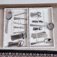 ست قاشق و چنگال استیل ژاپنی طرح کلاسیک
