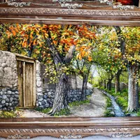 تابلو فرش دستبافت کوچه باغ بزرگ /تابلوفرش ماندگار|تابلو فرش|تهران, لویزان|دیوار