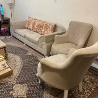 مبل راحتی چوب و پارچه|مبلمان خانگی و میز عسلی|تهران, مقدم|دیوار