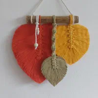 دیوارکوب مکرومه برگ