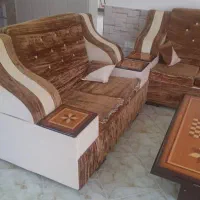 دو دست مبل ۷نفره راحتی و استیل|مبلمان خانگی و میز عسلی|کلارآباد, |دیوار