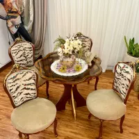 مبل استیل سلطنتی و‌ نهارخوری مدل  کم جا ( نو )