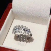 انگشتر فری سایز برگ نقره