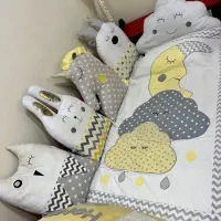 سرویس ملحفه و روتختی کودک و نوزاد و تور بالای تخت